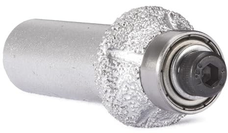 ILOVETOOL Head 1/8 Roundover Router Bit bullnose Tile Router bits 1/2 Shank Profile Edge bit for Granite Marble Stones