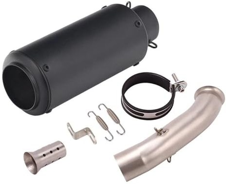 Tuning Auspuff 51Mm Motorrad-Auspuffanlage Schalldämpfer Modifiziertes Mittleres Verbindungsrohr Für DUKE 125 RC390 RC250 2017–2020 Motorrad Volles Auspuffsystem (Farbe : F)