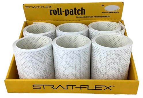 Strait-Flex Kantenprofil Roll-Patch 5.5 Weiß 6 Rollen á 6,10m hoher Kantenschutz, zur Ausbesserung von Schäden an Gipskartonplatten