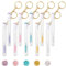 Qianyu Lot de 10 baguettes jetables pour mascara en cristal, pinceaux de maquillage, applicateurs, extensions de cils avec porte-clés en diamant, tube de brosse à cils pour femmes et filles