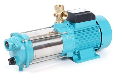 czyuRachel Pompe centrifuge, 1300 W, 9,8 bar, 4000 l/h, en acier inoxydable, multi-étages, pompe centrifuge, pompe de jardin, pompe d'aspiration avec interrupteur à pression, pour installations d'eau