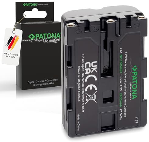 PATONA Premium NP-FM500H Battery 2400mAh Compatible with Sony Alpha DSLR-A100 A200 A300 A350 A450 A500 A550 A560 A580 A700 A850 A900 SLT-A57 A65 A7799 A99 A57K A65V A99 II FM500H FM-500H