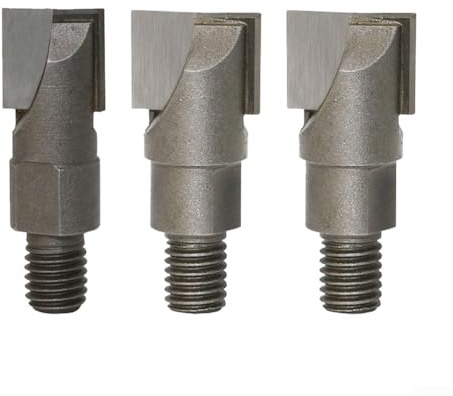 Oniissy Türschloss-Fräser-Set, 3-teilig, 10 mm Schaft, Wolframstahllegierung, CNC-Fräser-Bit, 16/18/20 mm Kopf für lackierte Holztüren, Kunststoff, Stahltüren, schnelle, schöne Schlitzform