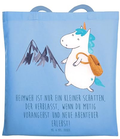 Mr. & Mrs. Panda Tragetasche Heimweh überwinden Abenteuer erleben - Geschenk, Stoffbeutel, Geschenkideen, Einkaufstüte, Zuhause, Laptoptasche,
