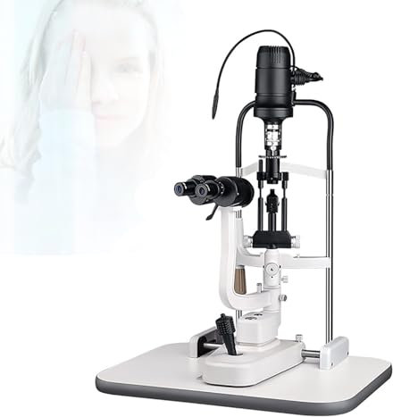 Digital Optometry, Ophthalmology Digital Slit Lamp Optometry Scope, Slitslampa Mikroskop Med 360 ° Justerbar Spak, 50~82 Mm Diopterjustering Och 0 ° ~ 180 ° Justerbar Slitsvinkel