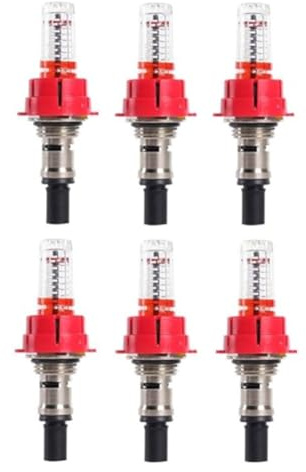 Rtxbvg 6 Pieces Underfloor Heating Manifold Flow Meter, Visual Flow Monitoring Regulator for Underfloor Heating Systems (1/2)