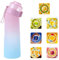 Bouteille d'eau de sport de 650 ml avec 7 capsules de saveur, fabriquée en matériau tritan et la saveur naturelle de fruits extraite rend l'eau potable sûre et savoureuse. 0 sucre 0 calorie. (Violet
