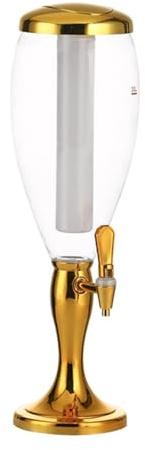 AFXGUSD Dispensador de Cerveza para, 3 Tubo para Hielo para Bebidas Frías, Oro, Individual