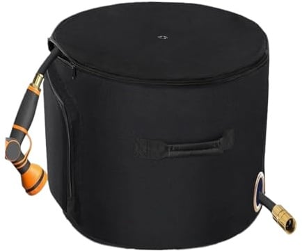 Doiyislem Pot de Rangement pour Tuyau d'Arrosage,Organisateur De Tuyau D Arrosage Avec Pot | Grand Récipient Extérieur pour Jardin Ferme Terrasse Garage Balcon Allée Piscine