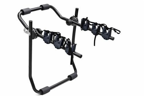 Susy Shop Portabici Posteriore Universale per Auto, Capacità 3 Biciclette, 40 kg, Pieghevole, Acciaio con Fasce in Nylon e Ganci