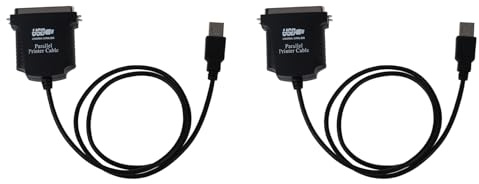 Qomcsrl 2X Neu Parallel Port DB36 LPT Drucker USB Express Card Converter Adapter Schwarz
