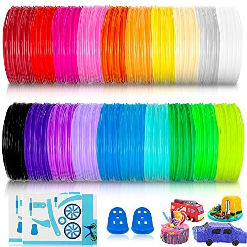 3D Stift Filament 20 Farben – PLA Filament 1.75mm, je 5m, 3D Stift Farben Set für Kinder & Erwachsene, kompatibel mit ODRVM, Tecboss, Lovebay & mehr