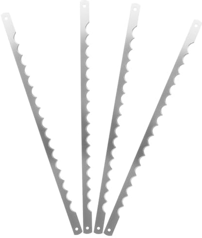 TEMPNAP Ersatzmesser zum Schneiden von Kuchen und Keksen bei Hochzeiten 4 Stück aus Metall mit Wellenschliff Antihaftbeschichtung und Feinem Detaildesign für Brotschneidemaschinen