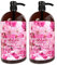 Dead Sea Collection Shower Gel for Women and Men – Body Wash with Pure Dead Sea Minerals and Cherry Seeds Oil - Cleanses and Moisturizes Skin - Pack of 2 (1000 ml. each)