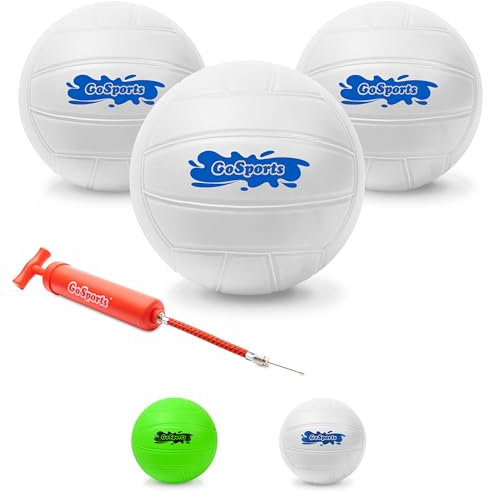 GoSports Lot de 3 ballons de volleyball aquatiques parfaits pour les piscines ou les jeux de volleyball sur gazon