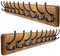 Dseap Garderobe, 97cm Lang Robust Hakenleiste Garderobenleiste Holz mit 10 Haken, Garderobenhaken Wand, Kleiderhaken für Mantel Kleidung Hut Jacken Schals,Natur,2 Stück