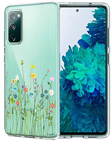 Unov Hülle Kompatibel mit Galaxy S20 FE Hülle klar Transparent Schlanke Schutzhülle Weich TPU Stoßstange Geprägtes das Muster Stoßdämpfung 6.1 Zoll (Blumen Blumenstrauß)