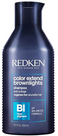 Redken | Haarshampoo für naturbraunes und und braun gefärbtes Haar ohne Rot- oder Orangestich, Color Extend Brownlights Shampoo, 1 x 300 ml