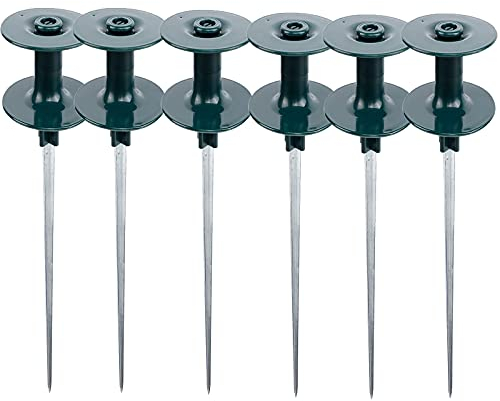 Rylod 6Pack Garden Corner Hose Guide,Rust Free Zink Metal Spike Hose Guide Stake,Organizers for Hose to Prevent Tripping over Cables and Knots in Hoses