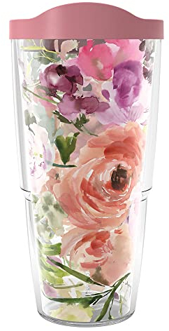 Tervis Kelly Ventura-Heather Rose Made in USA Double Walled Insulated Tumbler, 24oz, Classic