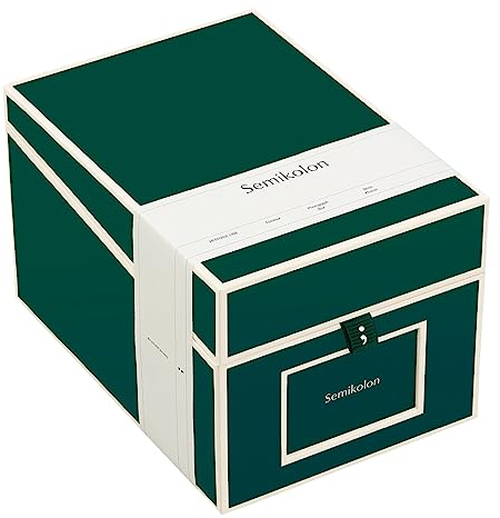 Semikolon 364113 CD- und Fotobox - 17,7 x 15,7 x 25,6 cm - für 10 x 15 cm Fotos - Cover forest grün
