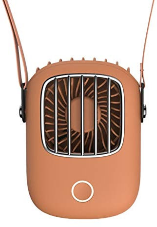 ZXM Handheld Fan,USB Fan,hand Fan,Hanging Neck Fan Mini Portable Portable Sports Rechargeable Lazy Hanging Neck Neck Big Wind Electric Fan/White, Green (Color : Orange)