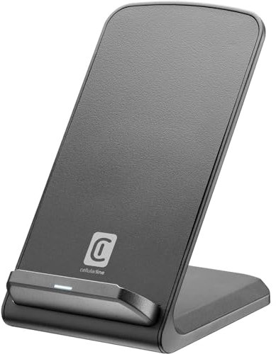 cellularline | Easy Stand | Chargeur sans Fil 10 W avec Support | Apple, Samsung et Autres Smartphones sans Fil