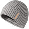JFAN Wintermütze Herren Strick mit Fleecefutter Wollmütze Rollmütze Warm Beanie Mütze für Herren Damen,Grau Einheitsgröße