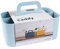 BLUE GINKGO Stackable Organizer Caddy – Korean-Made Portable Tote for Bathroom, Office, Crafts, or School Supplies (Rectangle, Blue)