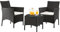 MaxxGarden Balkonmöbel, Gartenmöbel-Set, aus PE-Polyrattan, Lounge-Set, Tisch und 2 Stühle, Terrassenmöbel, Outdoor, für Terrasse, Balkon, Garten