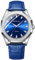 CRRJU Herren Uhren Wasserdicht Armbanduhr Herren Schwarz Lederband Analog Quarz Luxus Business Männer Uhr (Blau)