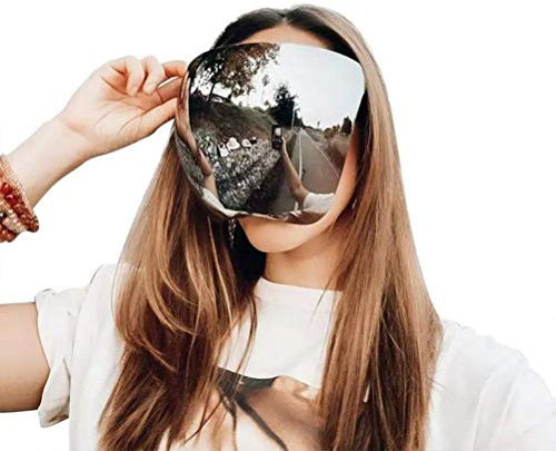 Occhiali Protettivi con Visiera a Copertura Totale Occhiali Protettivi con Visiera a Specchio Antiappannamento, Occhiali da Sole con Visiera Occhiali con Visiera Copertura per il (Acqua bianca)