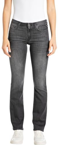 Replay Damen Jeans New Luz Skinny-Fit mit Power Stretch, Grau (Dark Grey 097), 28W / 32L