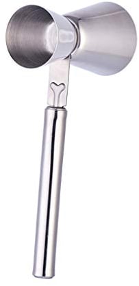 Acahhotxx Stainless Steel Double Jigger Measure Cup With Handle For Cocktail Bartender Bar Baseboard Cleaner Tool With Handle