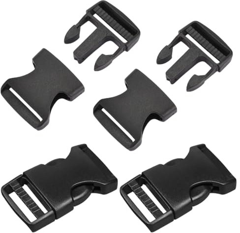 LuLiyLdJ Schnallen und Verschlüsse, Steckschnallen-Klickverschluss, Steckschnallen für 25 mm breite Gurtbänder, aus Hartplastik,Ersatz Steckverschluss, Schnalle Reparatur, 4 Stück