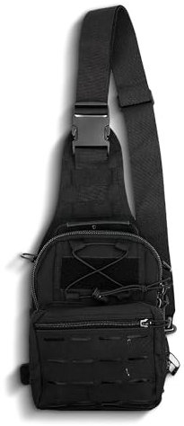 MVRK Kompakte EDC Sling Bag - Verdeckte Tragetasche Schultertasche für Range, Reisen, Wandern, Outdoor-Sport, Schwarz, ONE-SIZE, Mvrk Edc Tasche