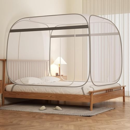 Mocott Pop-Up-Moskitonetz-Zelt, breites Dach, tragbares, faltbares Design mit Boden für Schlafzimmer, Hof, Outdoor, Camping, Angeln, Wandern, Ausflüge, Baby-Kleinkind, Bettschutz, einfach zu
