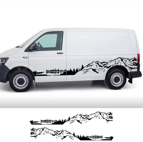 LYABYT Autoaufkleber Zubehör Wohnmobil Van Berg Vinyl Aufkleber, für VW Caravelle Multivan California Transporter T3 T4 T5 T6