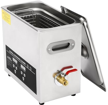 Tagtuell 6.5L Ultrasonic Jewelry Cleaner, Ultrasonic Cleaning Machine with Cleaning Basket, Professional Cleaner for Daily Use, Jewelry, Ring, Eyeglasses, Watch, Metal Parts