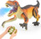 Ferngesteuerter Dino Geschenk für Kinder, RC T-rex Dinosaurier Spielzeug Elektrischer Prähistorische Kreaturen, Weihnachts- und Geburtstagsgeschenke für Jungen im Alter von 3-15 Jahren (Braun)