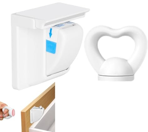Serrure magnétique pour tiroir, serrures magnétiques invisibles pour armoire - Serrures pour pour armoires,Serrure de placard invisible avec colle et vis, serrure d'armoire pour enfant, serrure de séc