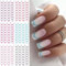 Auiremrti Französischer Farbverlaufslinie Nailart Sticker,6 Blätter Selbstklebende Nagelsticker,French Nail Art Design,Aufkleber für Nägel,Nagelzubehör für Maniküre
