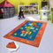 Bosdela Kinderteppich und Babyteppich Vielfältige Designvariationen 100x160 cm Rot Hüpfboxen – Himmel und Hölle rutschfest hypoallergen & idealer Teppich für Babyzimmer Spielzimmer & Krabbelbereiche
