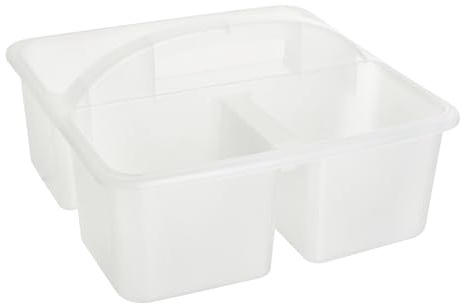 VBS Aufbewahrungsbox mit 3 Fächern Sortierbox Kunststoff 23.5x23.5x13.0 cm 1 Stk Ganzjährig
