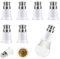 6 Pièces Adaptateur B22 e E27, Adaptateur Ampoule Baillonette vers Vis Convertisseur de Douille Baïonnette B22 vers Vis E27, 0-250V, pour Ampoules LED, Incandescente Halogène et CFL pour Eclairage