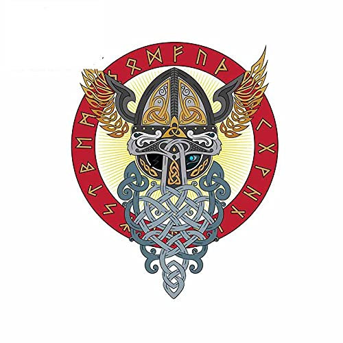 13 cm x 10,4 cm für den nordischen Gott Odin Windschutzscheiben-Autoaufkleber, kratzfeste Persönlichkeit