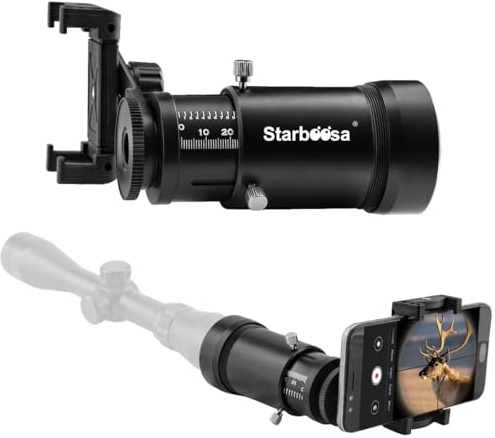 starboosa Adjustable Scope Camera Adapter - Custom-Fit Smartphone Mount | Universal phone adapter; stable alignment; wide compatibility