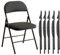 DE ROSA SHOP Sedie Pieghevoli da Esterno, Set da 6 Sedie con Struttura in Metallo Robusto, Imbottitura Confortevole, Salvaspazio, Portata 140 kg – Ideali per Giardino, Ufficio ed Eventi