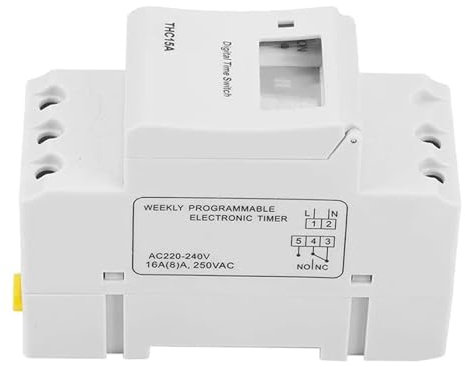 Interruttore timer digitale programmabile, 3X THC15A, interruttore di controllo del tempo elettronico, interruttore di timer, guida DIN, AC220-240 V