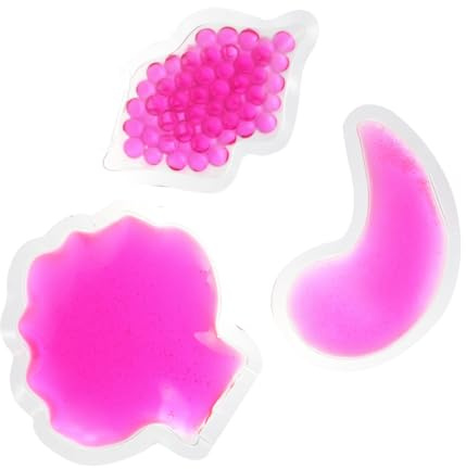 Angoily Wärme Kältetherapie Gelpacks für Lippen Augen 3 Stück aus PVC zur Hautregeneration